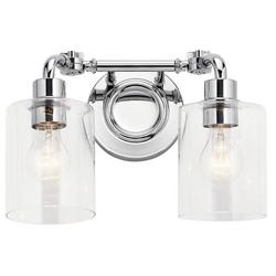 75W 2-Light Medium E-26 Vanity Fixture in Chrome