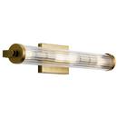 40W 4-Light Candelabra E-12 Vanity Fixture in Natural Brass