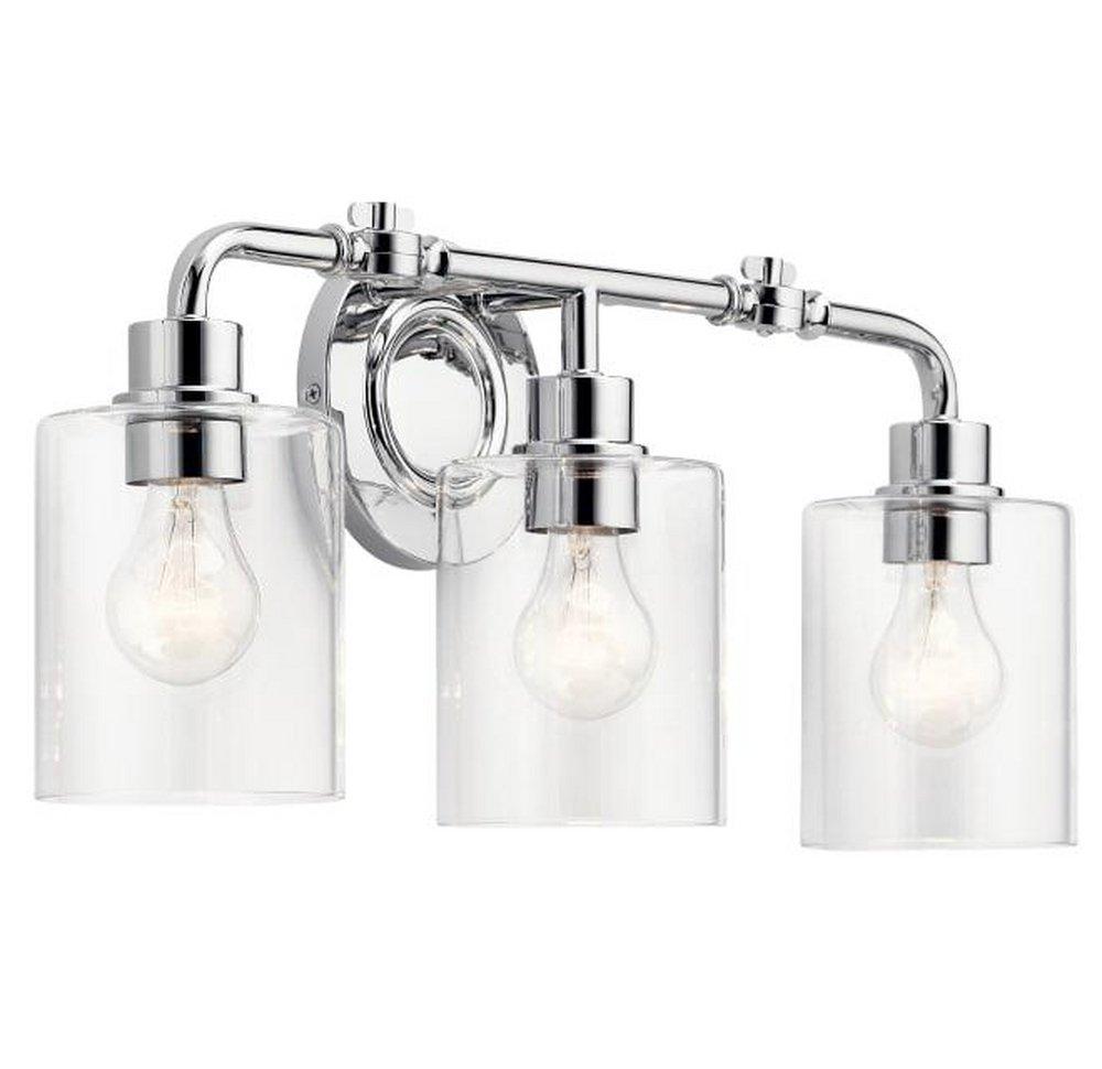 Kichler Lighting Chrome 75W 3-Light Medium E-26 Incandescent Vanity Fixture 