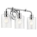 75W 3-Light Medium E-26 Incandescent Vanity Fixture in Chrome