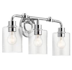 75W 3-Light Medium E-26 Incandescent Vanity Fixture in Chrome