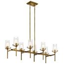 100W 8-Light Medium E-26 Incandescent Chandelier in Natural Brass