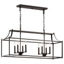 60W 8-Light 1-Tier Incandescent Chandelier in Olde Bronze