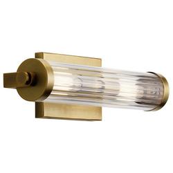 80W 1-Light 4-1/2 in. Natural Brass Wall Sconce