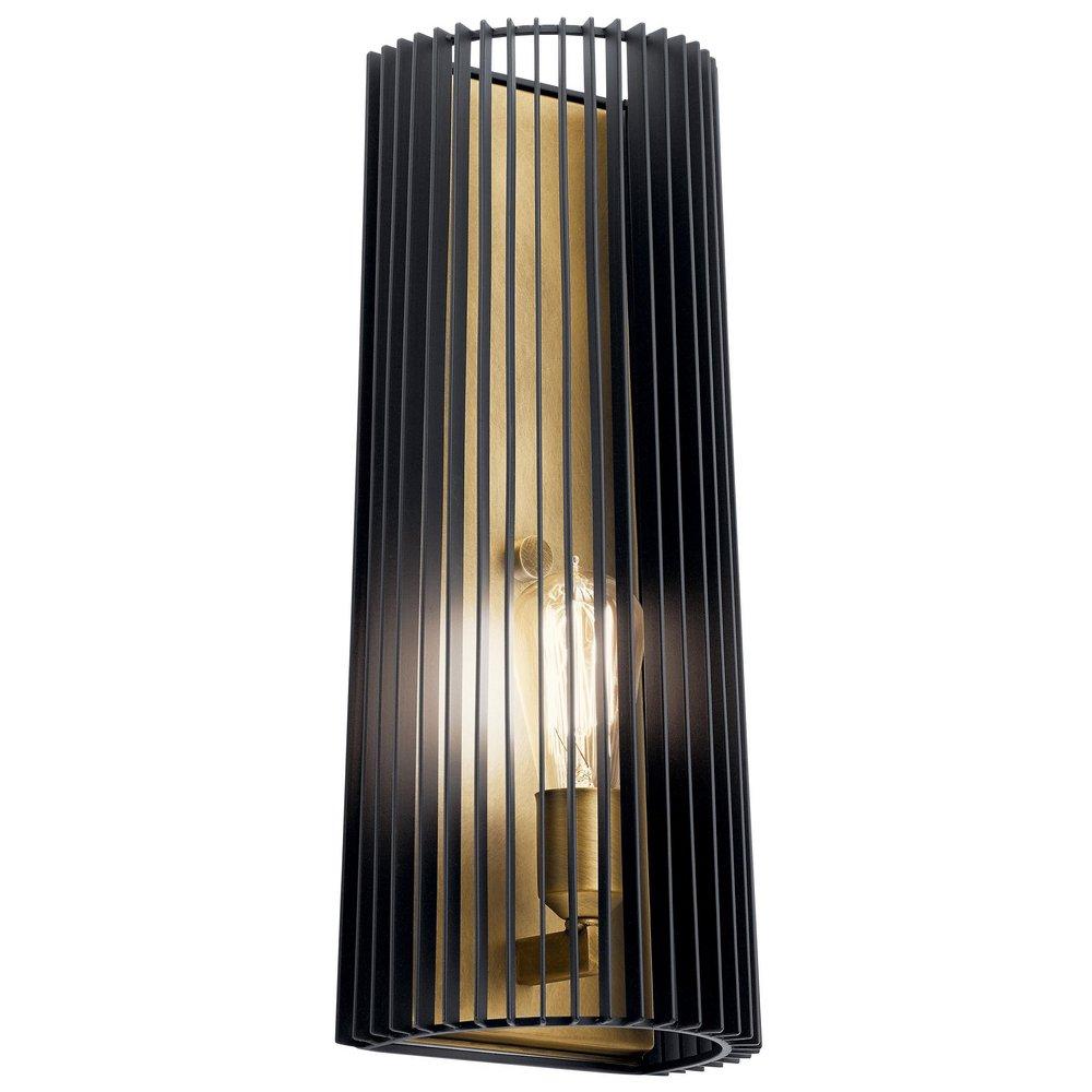 Kichler Lighting Black 75W 1-Light 17 in. Wall Sconce 