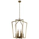 60W 12-Light Candelabra E-12 Incandescent Chandelier in Natural Brass