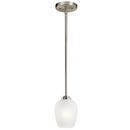 Kichler Lighting Brushed Nickel 5 in. 75W 1-Light Medium E-26 Incandescent Pendant 