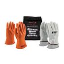Size 8 Rubber Glove with Nylon Bag in Orange