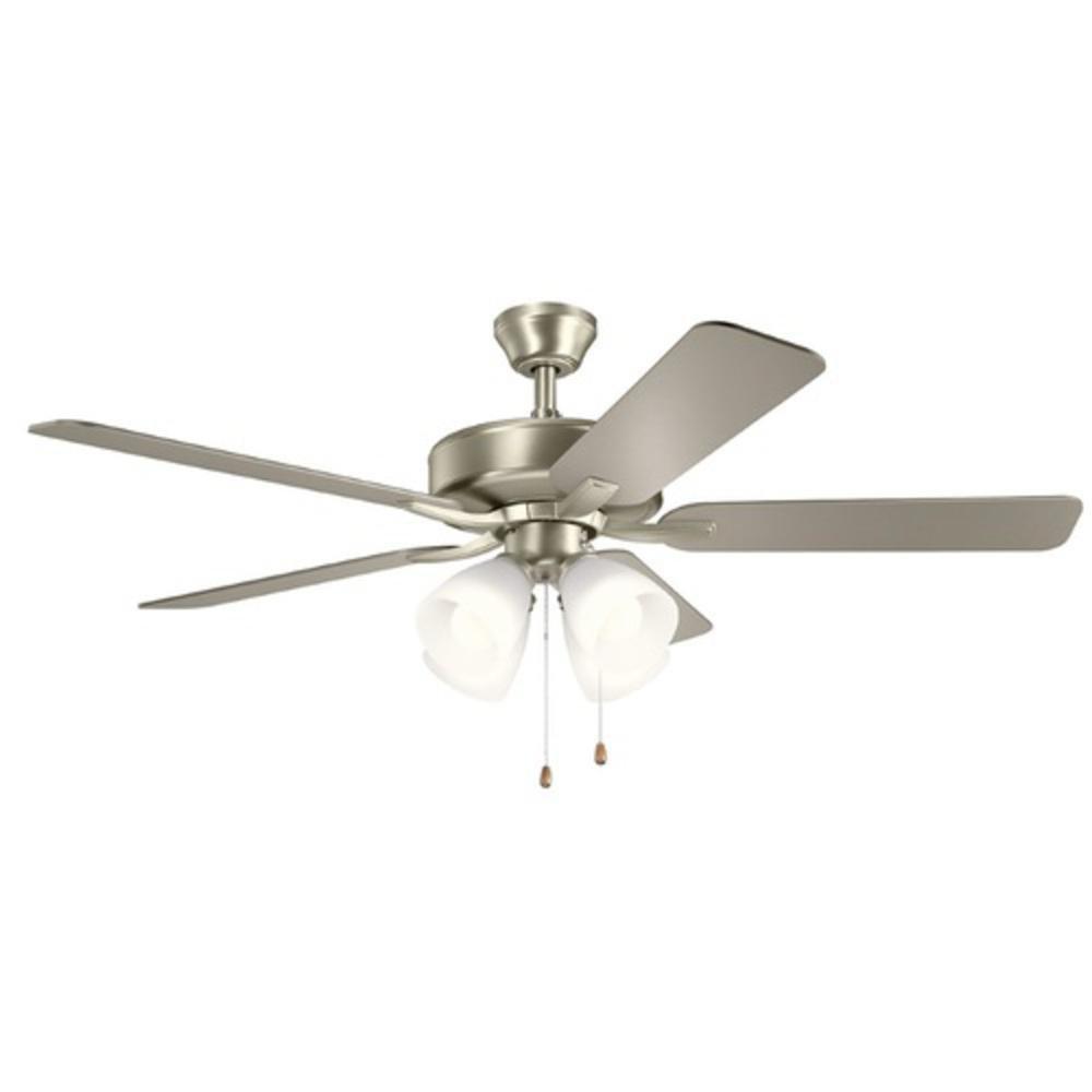 Kichler Lighting Brushed Nickel 52W 4-Light 5-Blade Ceiling Fan 