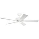 52W 1-Light LED Ceiling Fan in Matte White