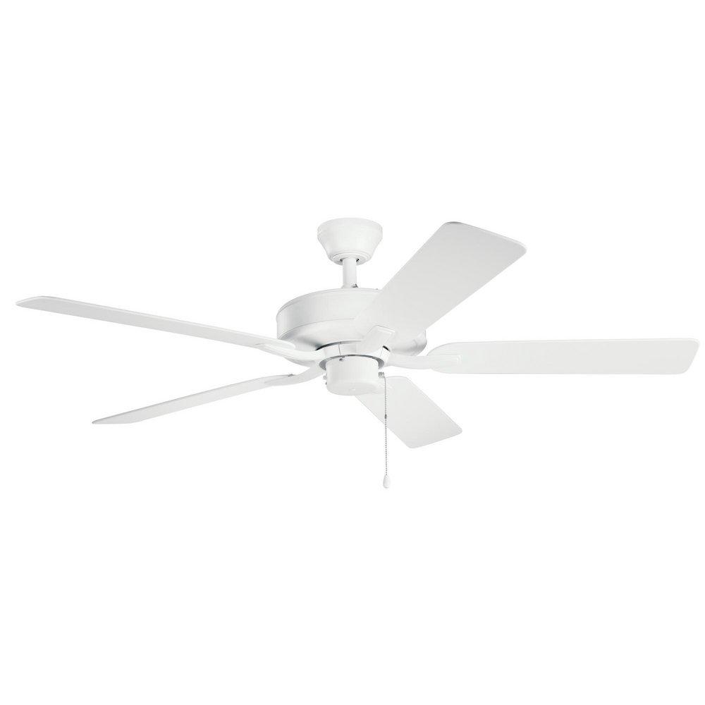 Kichler Lighting Matte White 52 in. 5 Blade Indoor LED Ceiling Fan 