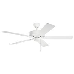 52 in. 5 Blade Indoor LED Ceiling Fan in Matte White