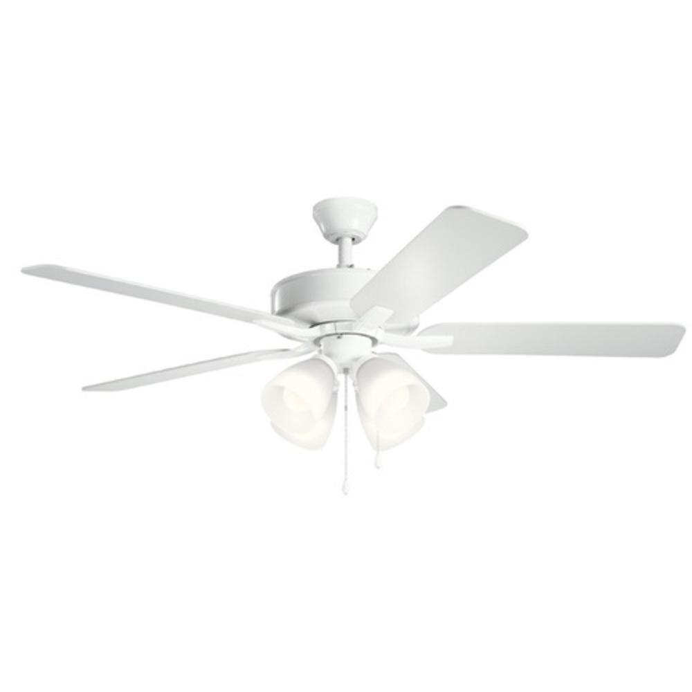Kichler Lighting White 52W 4-Light 5-Blade Ceiling Fan 