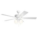 Kichler Lighting White 52W 4-Light 5-Blade Ceiling Fan 