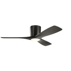 48 in. 57W 1-Light Integrated LED Ceiling Fan in Satin Black