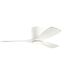 57W 1-Light 3-Blade LED Ceiling Fan in Matte White