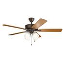 52W 4-Light 5-Blade LED Ceiling Fan in Satin Natural Bronze