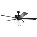 52W 4-Light 5-Blade LED Ceiling Fan in Satin Black