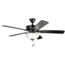 Kichler Lighting Satin Black 52W 3-Light 5-Blade LED Ceiling Fan 