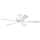 52W 1-Light 5-Blade LED Ceiling Fan in White