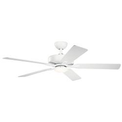 52W 1-Light 5-Blade LED Ceiling Fan in White