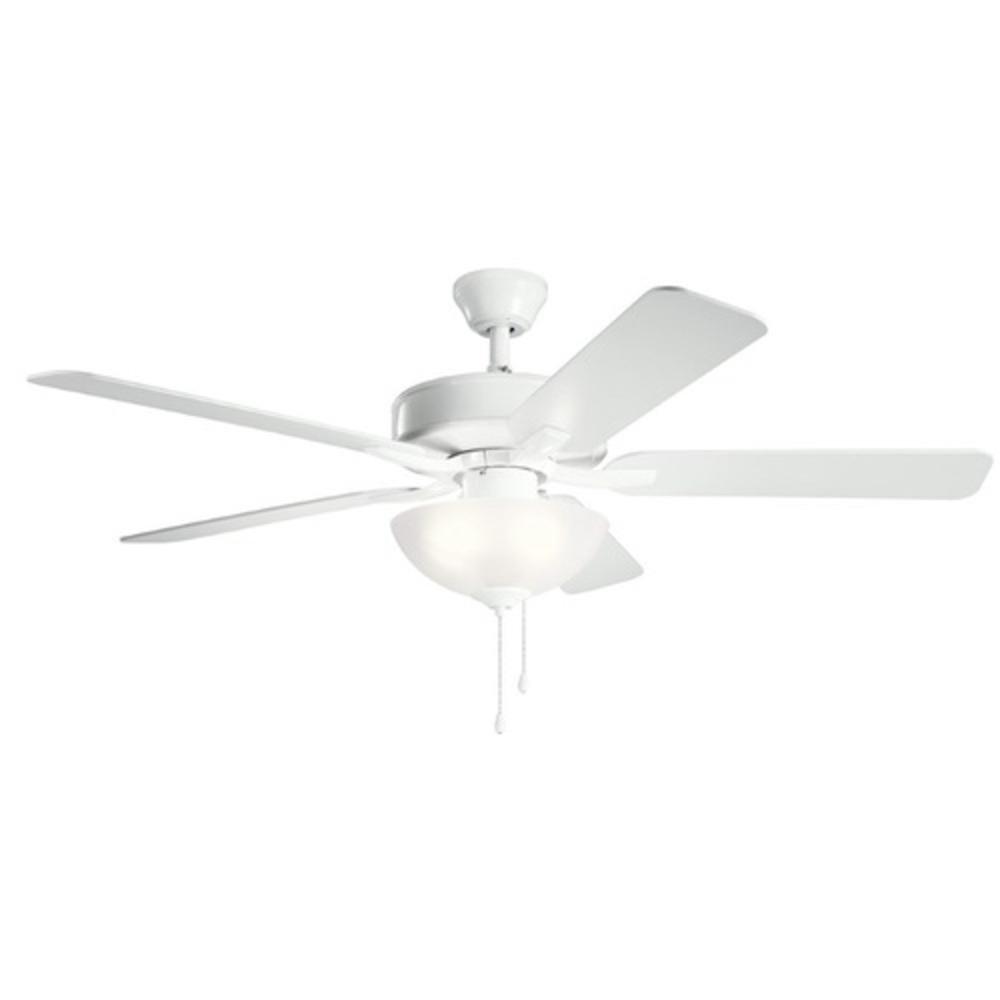 Kichler Lighting White 52W 3-Light 5-Blade LED Ceiling Fan 