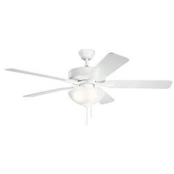 52W 5-Blade Ceiling Fan in Matte White