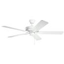 52W 5-Blade Ceiling Fan in Matte White