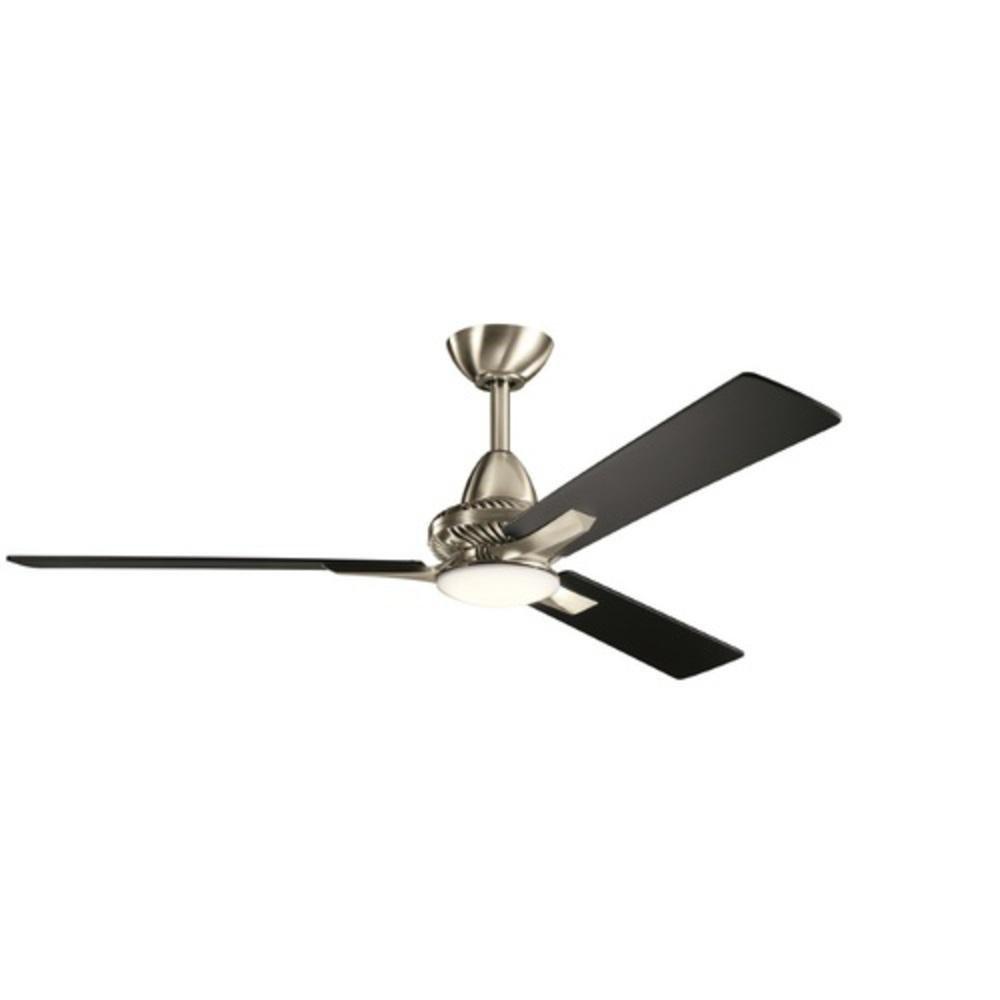 Kichler Lighting Brushed Stainless Steel 73W 1-Light 3-Blade LED Ceiling Fan 