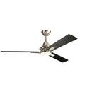 Kichler Lighting Brushed Stainless Steel 73W 1-Light 3-Blade LED Ceiling Fan 