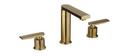 Two Handle Widespread Bathroom Sink Faucet in Brushed Gold