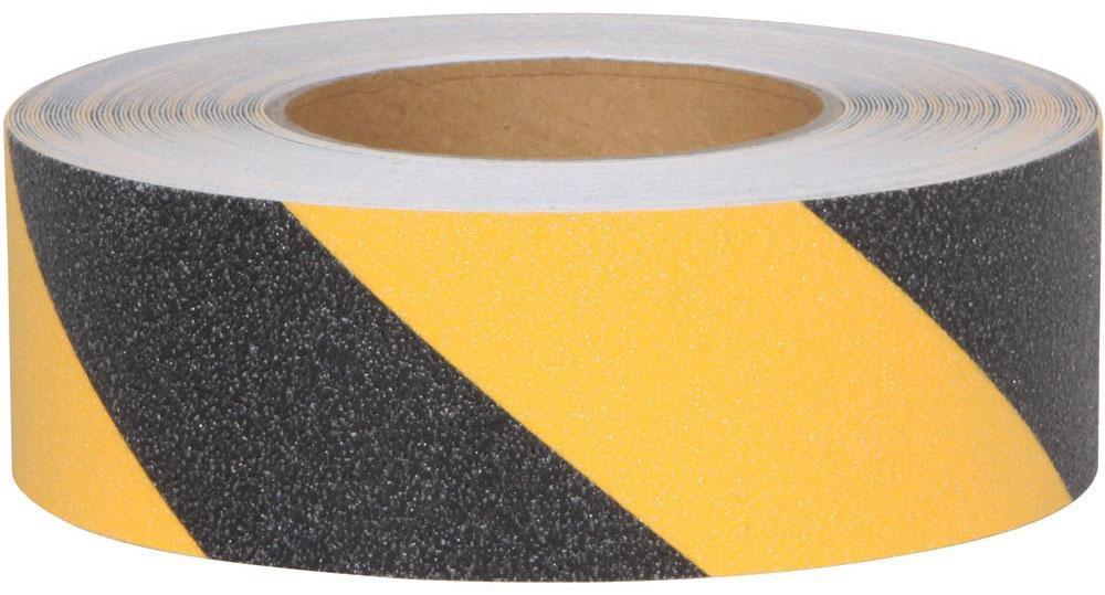 Jessup Manufacturing Company Black 2 in. Aluminum Oxide Non-slip Grit Tread in Black and Yellow 