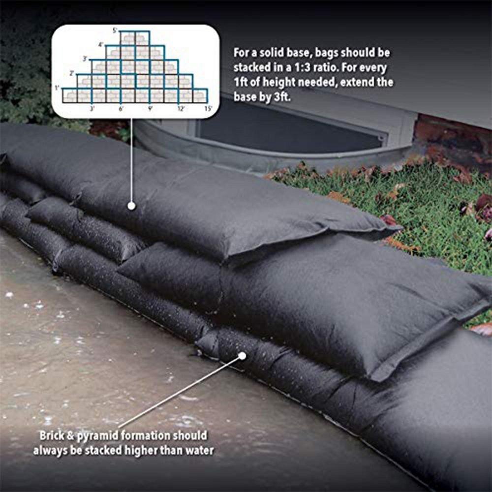 Quick Dam Black 12 x 24 in. Flood Bag 