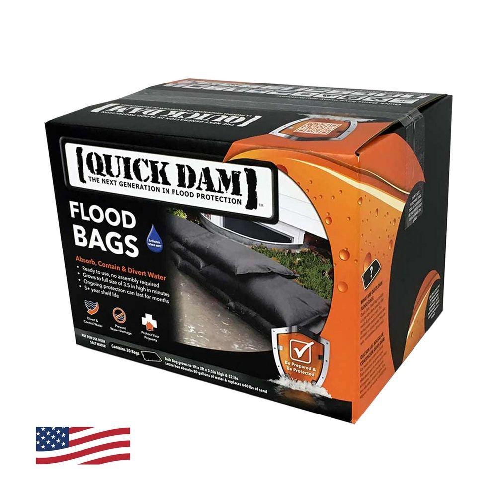 Quick Dam Black 12 x 24 in. Flood Bag 