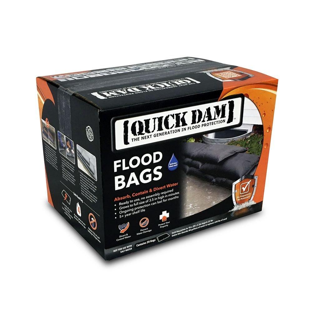 Quick Dam Black 12 x 24 in. Flood Bag 