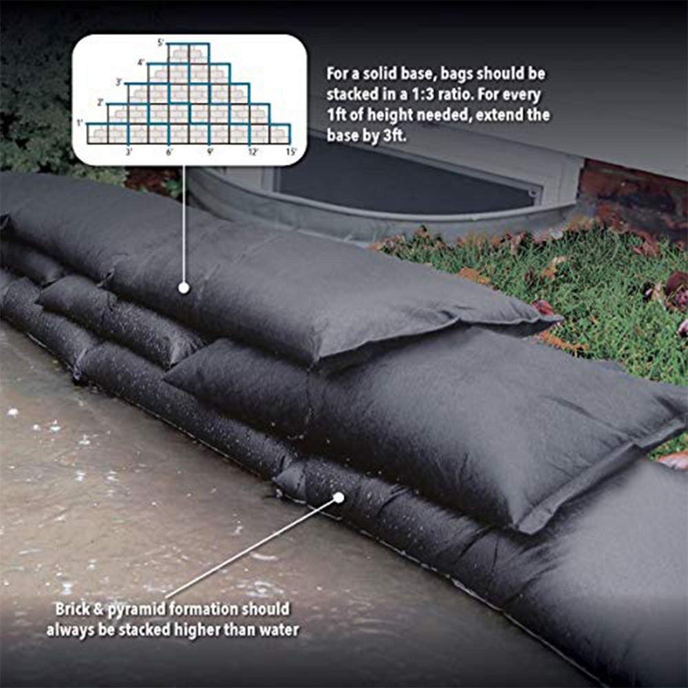 Quick Dam Black 3-1/2 in. Flood Dam (Pack of 10) 