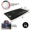 Quick Dam Black 3-1/2 in. Flood Dam (Pack of 10) 