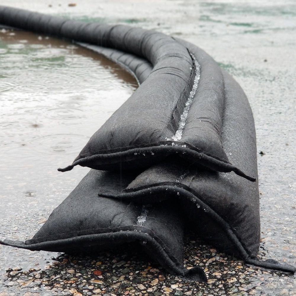 Quick Dam Black 3-1/2 in. Flood Barrier (Pack of 2) 