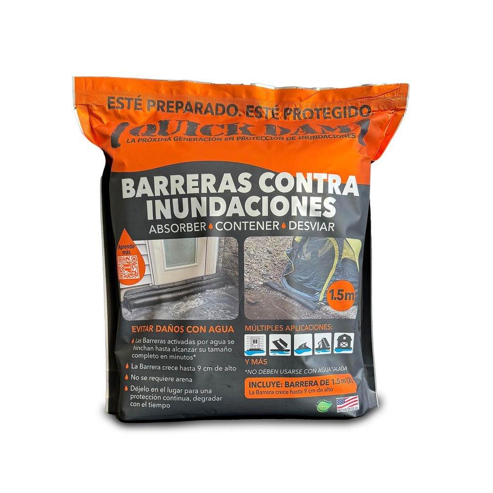 Quick Dam Black 3-1/2 in. Flood Barrier (Pack of 2) 