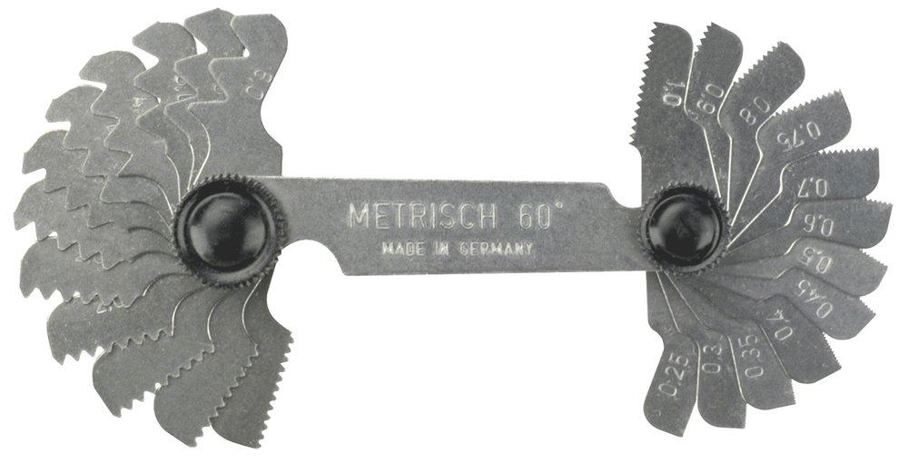Fred V Fowler Company Silver Screw Pitch Gauge 
