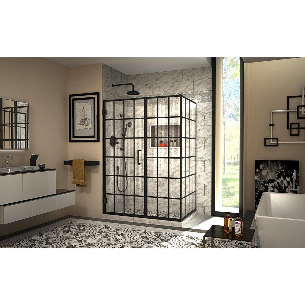 DreamLine Satin Black UNIDOOR TOULON 34X52X72 SHEN SABL 