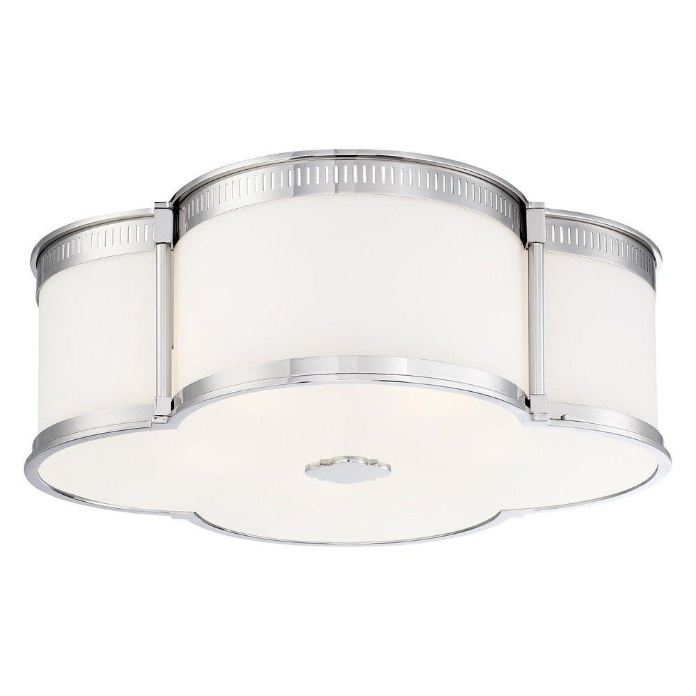 Minka Lavery Polished Nickel 30W 1-Light LED Flush Mount Ceiling Fixture 