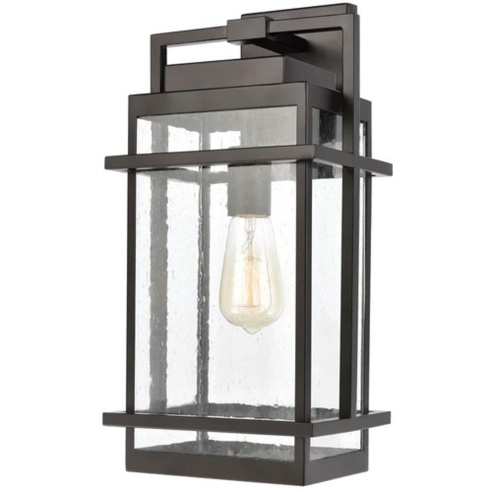 Elk Home Matte Black 100W 1-Light 19 in. Outdoor Wall Sconce 