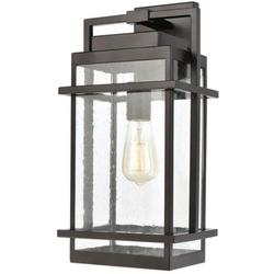 100W 1-Light 19 in. Outdoor Wall Sconce in Matte Black