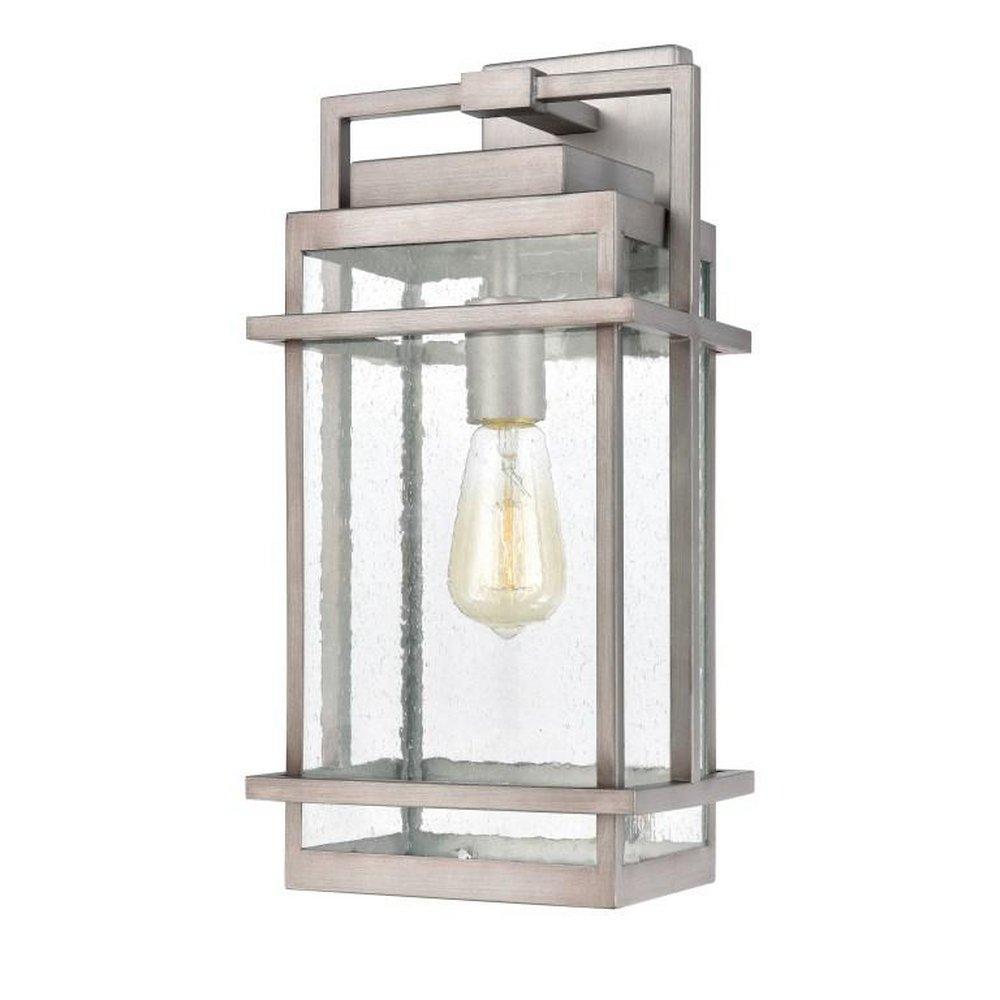 Elk Home Weathered Zinc 100W 1-Light 19 in. Outdoor Wall Sconce 