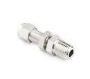 1/2 x 3/8 in. MNPT Stainless Steel Bulkhead Reducing Connector