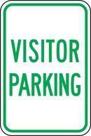 Accuform Signs Green Aluminum Visitor Parking Sign in Green 