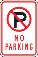18 x 12 in. No Parking Sign