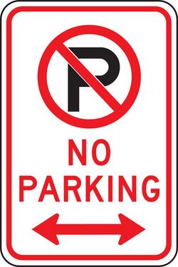 18 x 12 in. No Parking Sign