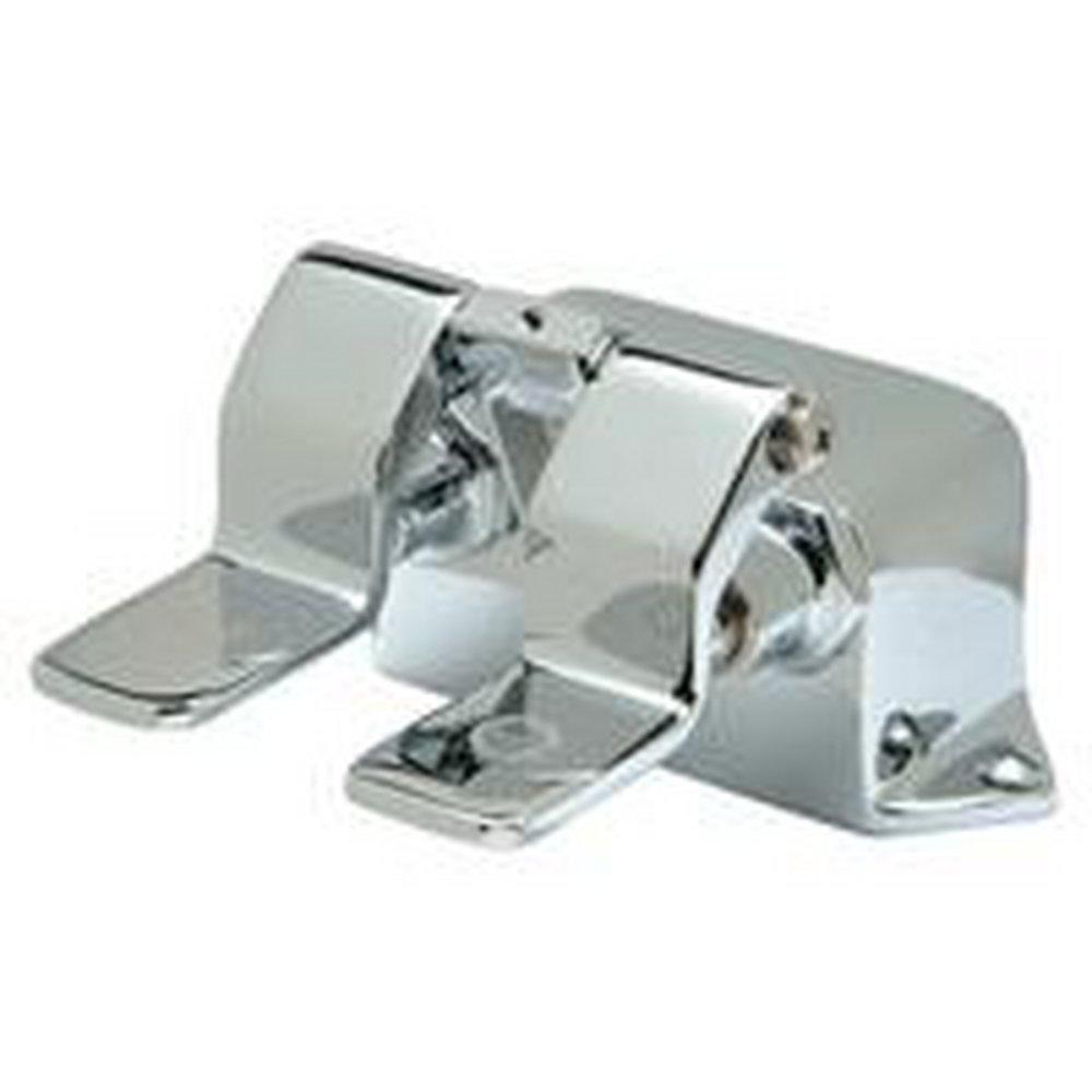 Zurn Polished Chrome 1/2 x 1/2 x 3/8 x 5-1/16 in. Brass Double Foot Pedal Valve 